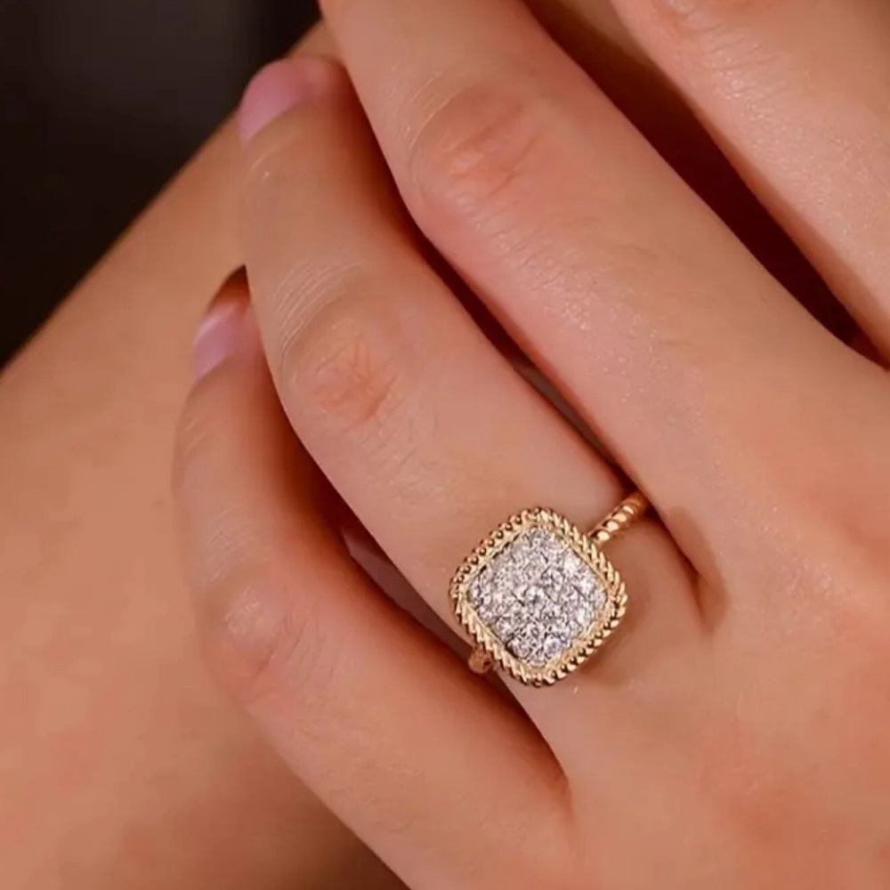 New Size 6 Paved Cubic Zirconia Ring